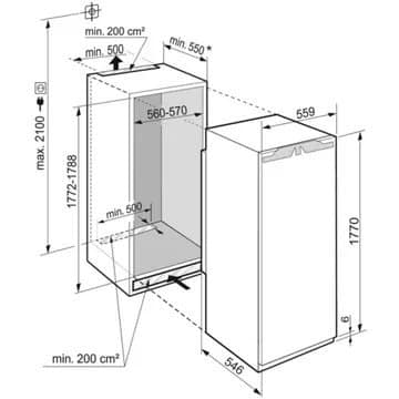 Réfrigérateur combiné encastrable LIEBHERR ICBSd5122-22 BioFresh – Image 9