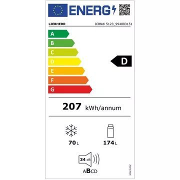 Réfrigérateur combiné encastrable LIEBHERR ICBNdi5123-22 Biofresh – Image 5