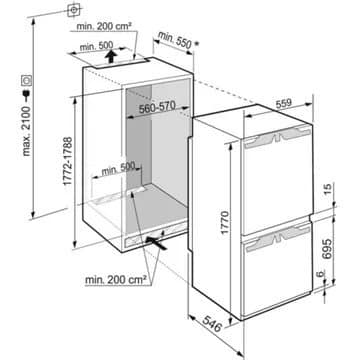 Réfrigérateur combiné encastrable LIEBHERR ICE5103-20 – Image 8
