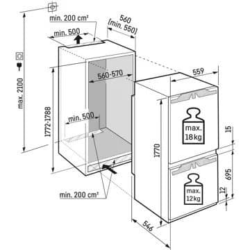 Réfrigérateur combiné encastrable LIEBHERR ICNe5103-22 – Image 8