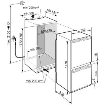 Réfrigérateur combiné encastrable LIEBHERR ICBND5163-20 BioFresh – Image 9