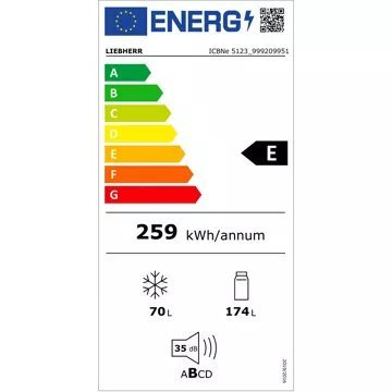 Réfrigérateur combiné encastrable LIEBHERR ICBNE5123-20 BioFresh – Image 9