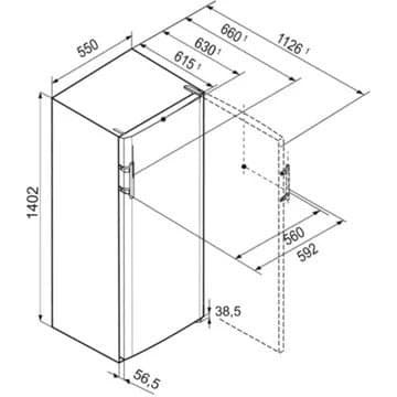 Réfrigérateur 1 porte LIEBHERR KPe290-26 – Image 10