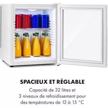 Mini réfrigérateur KLARSTEIN Brooklyn 32 - Blanc – Image 5