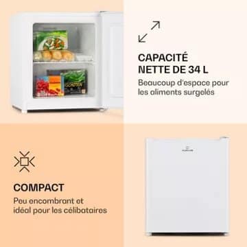 Mini congélateur KLARSTEIN Garfield Eco 34L - Blanc – Image 5