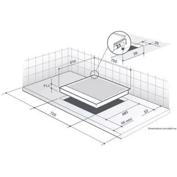 Table gaz DE DIETRICH DPG7750B – Image 2
