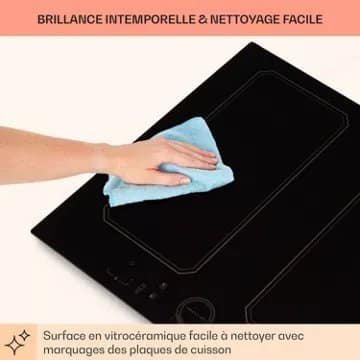 Table vitrocéramique KLARSTEIN Victoria 4 Flex 7400W - Noir – Image 9