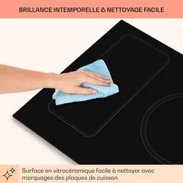 Table vitrocéramique KLARSTEIN Victoria 5 Flex 7400W - Noir – Image 9