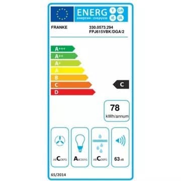 Hotte décorative murale inclinée FRANKE SMART FPJ 615 V BK/DG – Image 3
