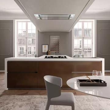 Hotte plafond ROBLIN INSPIRATION 1000 VERRE BLANC SANS MOTEUR – Image 2