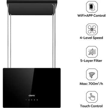 Hotte décorative îlot CIARRA CD4850B – Image 3