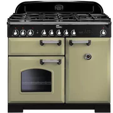 Falcon 100 cm gaz finition vert olive et chrome