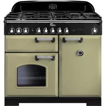 Falcon 100 cm gaz finition vert olive et chrome – Image 2