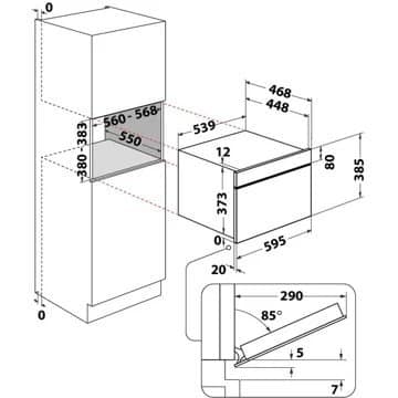 Micro ondes grill encastrable WHIRLPOOL W7MD440BSS – Image 6