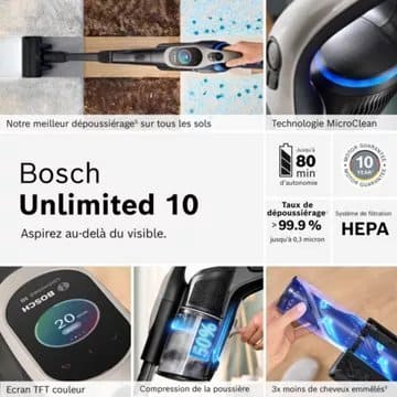 Aspirateur balai BOSCH Unlimited 10 BSS1041GHF – Image 15