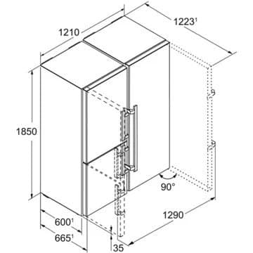 Réfrigérateur Américain LIEBHERR SBSes8496-21 BioFresh – Image 21