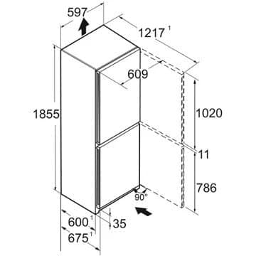 Réfrigérateur combiné LIEBHERR CBNc5223-22 BioFresh – Image 7