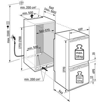 Réfrigérateur combiné encastrable LIEBHERR ICBNci5183-22 BioFresh – Image 9