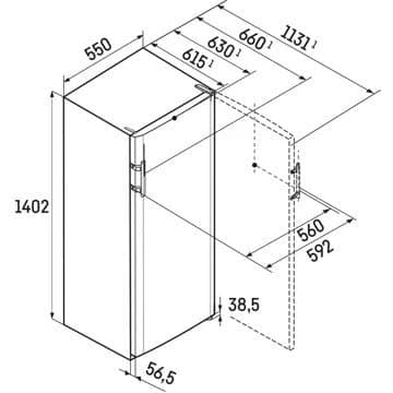Réfrigérateur 1porte LIEBHERR Ke2834 – Image 7