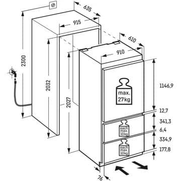 Réfrigérateur combiné encastrable LIEBHERR ECBNe8870 BioFresh – Image 7