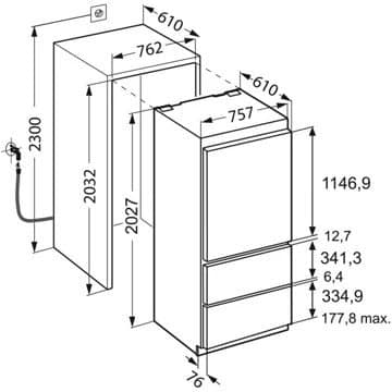 Réfrigérateur combiné encastrable LIEBHERR ECBN5066G-23 BioFresh – Image 9
