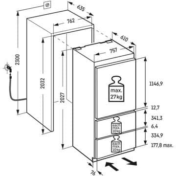 Réfrigérateur combiné encastrable LIEBHERR ECBNe7870 BioFresh – Image 7