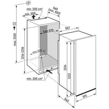 Réfrigérateur 1 porte encastrable LIEBHERR DRe4101-22 – Image 8