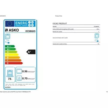 Four encastrable fonction vapeur ASKO OCS8664S – Image 7