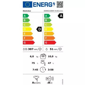 Lave linge séchant hublot ELECTROLUX EW8W2168WV – Image 5