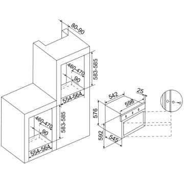 Four encastrable AIRLUX AFGC310IX – Image 2