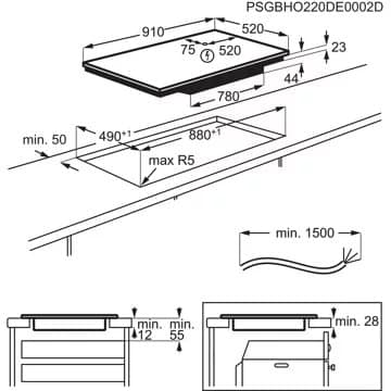 Table induction ELECTROLUX EIV95550 Flex90 H2H – Image 6
