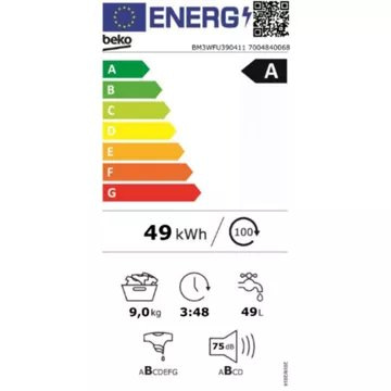 Lave linge hublot BEKO BM3WFU390411 Energy Spin – Image 5