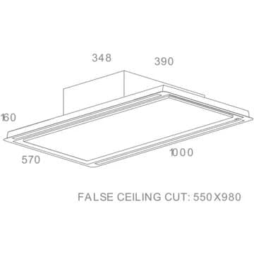 Hotte plafond ELICA HILIGHT-X H16 WH/A/100 – Image 4