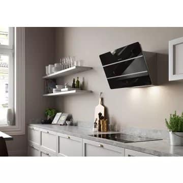 Hotte décorative murale inclinée ROBLIN CAMELIA 800 VERRE BLANC – Image 2