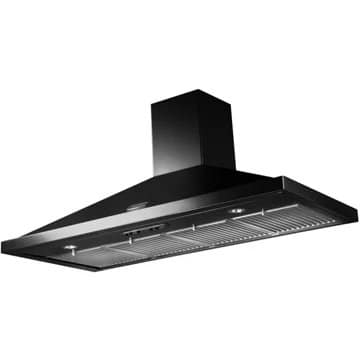 Hotte décorative murale FALCON 90 PLUS NOIR BADGE CHROME