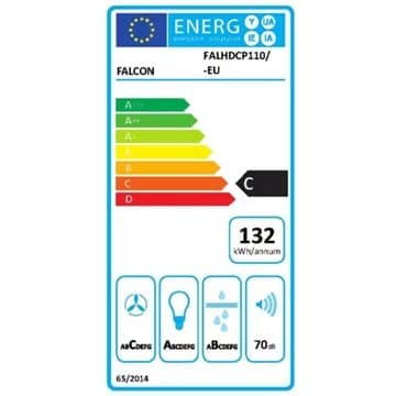 Hotte décorative murale FALCON 110 PLUS INOX – Image 2
