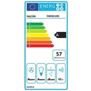 Hotte décorative murale FALCON PKR110 SUP EXT ROUGE NICKEL – Image 2