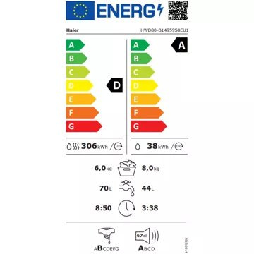 Lave linge séchant hublot HAIER HWD80-B14959S8FR – Image 6