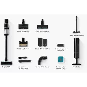 Aspirateur balai SAMSUNG Bespoke Jet AI 2 batteries VS28C9784QK – Image 2