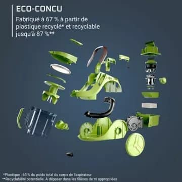 Aspirateur sans sac ROWENTA Green force cyclonic effitech+ RO7C71EA – Image 4