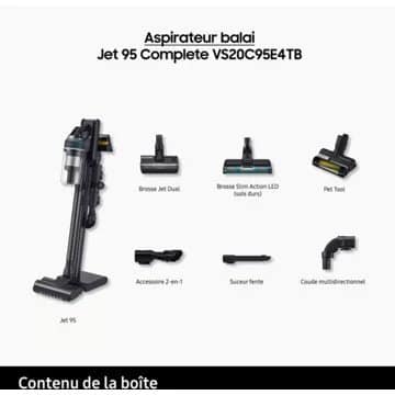 Aspirateur balai SAMSUNG Jet 95 Complete VS20C95E4TB – Image 3