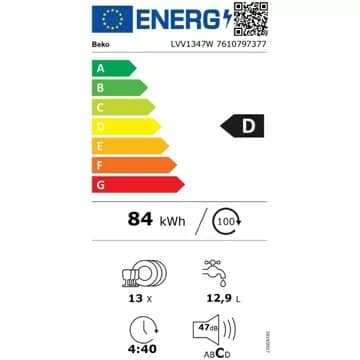 Lave vaisselle 60 cm BEKO LVV1347W – Image 3