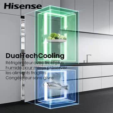Réfrigérateur combiné encastrable HISENSE RB3B250SAWC – Image 8